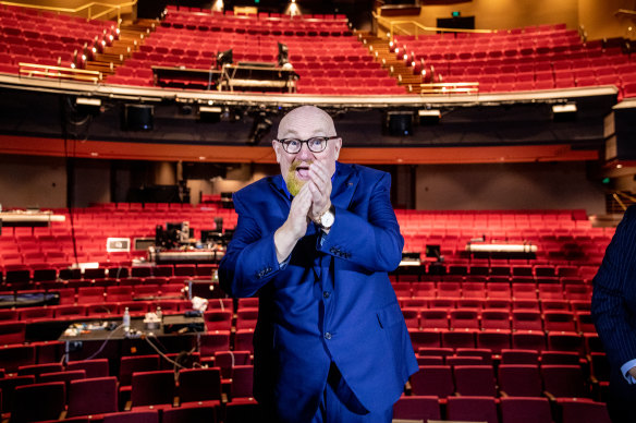 Howard Panter at his Trafalgar Entertainment Group’s Theatre Royal in Sydney.