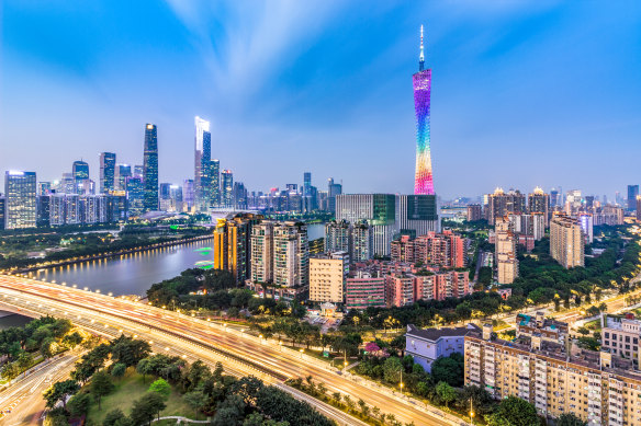 Guangzhou is home to the 604-metre twisting Canton Tower featuring the world’s highest outdoor observation deck.