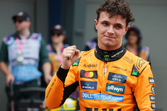 Norris showed nerves of steel to qualify on pole.