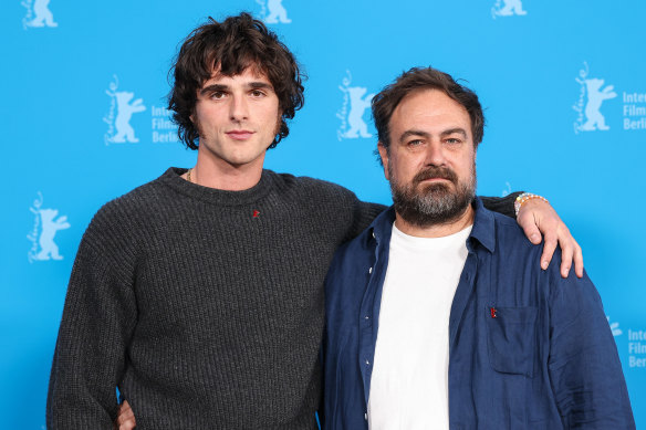 Jacob Elordi (left) and Justin Kurzel, director of The Narrow Road to the Deep North, at the 75th Berlin International Film Festival. 