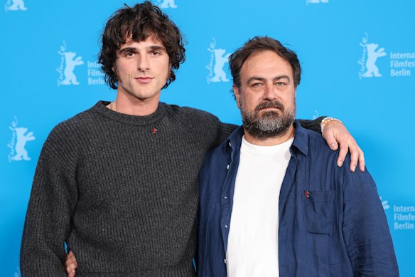 Jacob Elordi (left) and Justin Kurzel, director of The Narrow Road to the Deep North, at the 75th Berlin International Film Festival. 