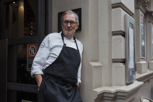 British chef Alastair Little at Bistrode CBD on King Street, Sydney.