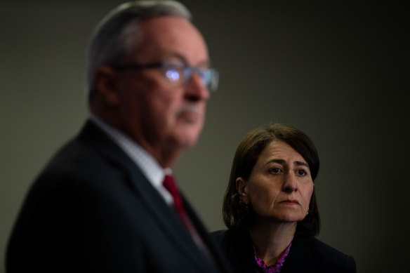Waiting for information: NSW Premier Gladys Berejiklian was caught by surprise by a federal government plan to involve the defence force in the vaccine rollout.