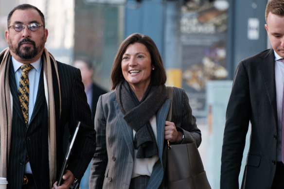 Helen Rosamond arriving at the NSW District Court in Sydney last month.