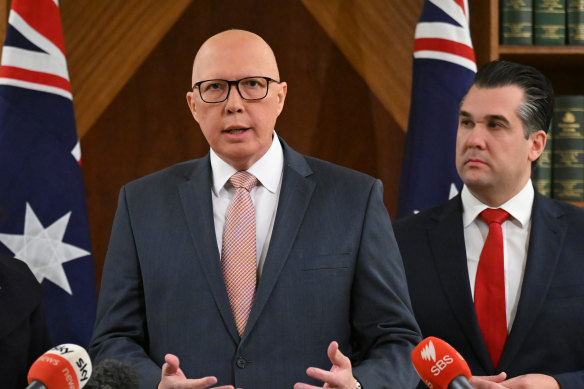 Peter Dutton and his housing spokesman Michael Sukkar.