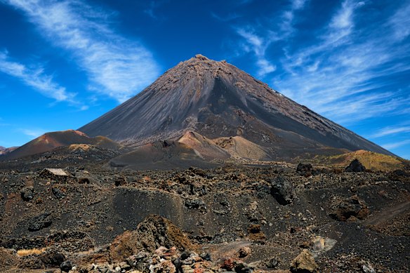 Pico do Fogo volcano on Fogo Island, Cape Verde.