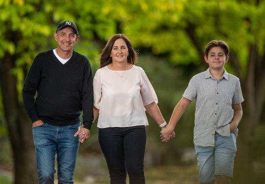 Theo and Nicky Vagias with son Nicholas.