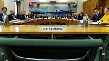 Mark Zuckerberg didn't attend the hearing in London either. 