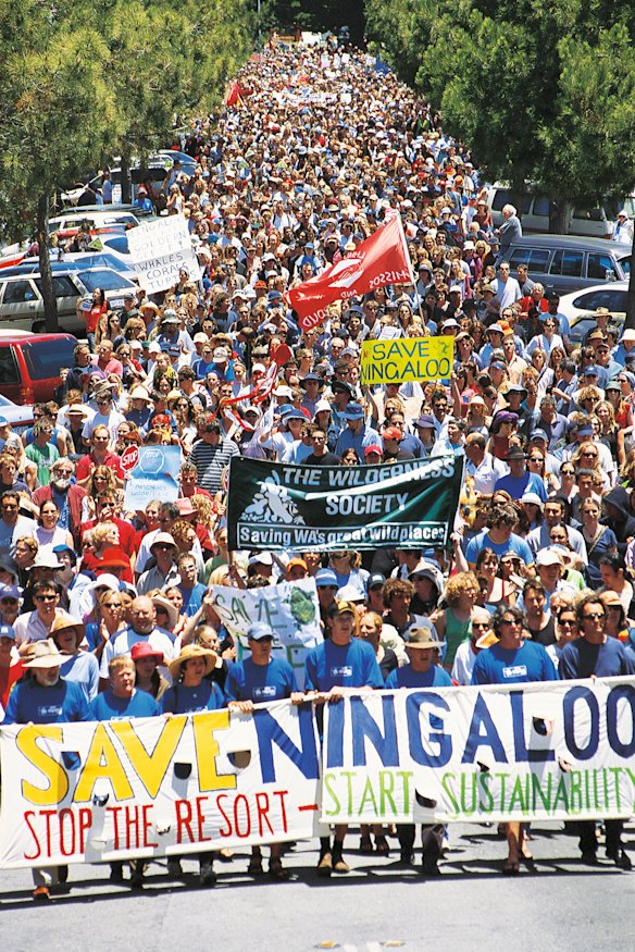 The rally filled the streets in Fremantle. 