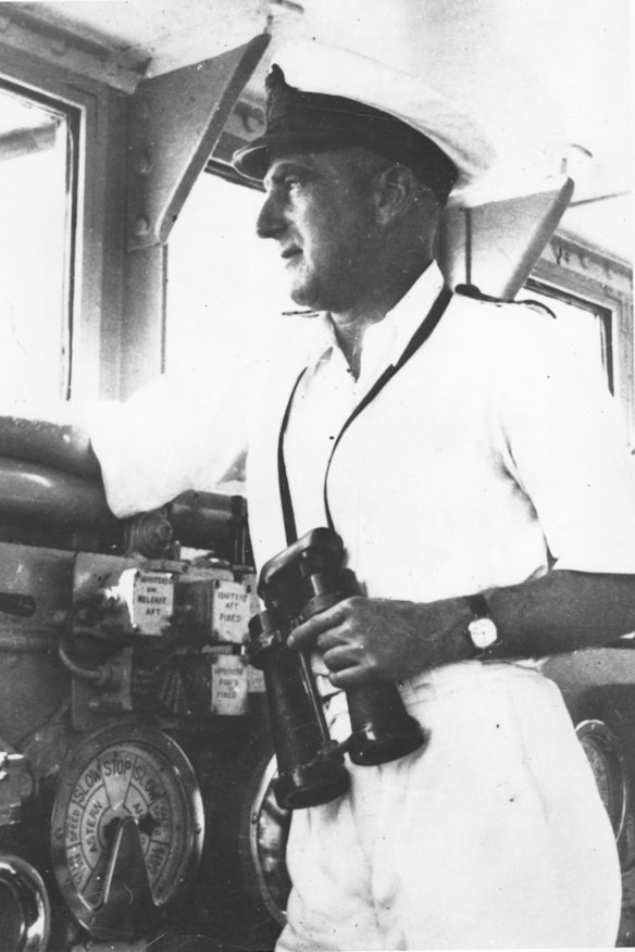 Captain Joseph Burnett, RAN who was in command of HMAS Sydney when she was lost during an engagment with the German raider Kormoran off the west Australian coast on November 19, 1941