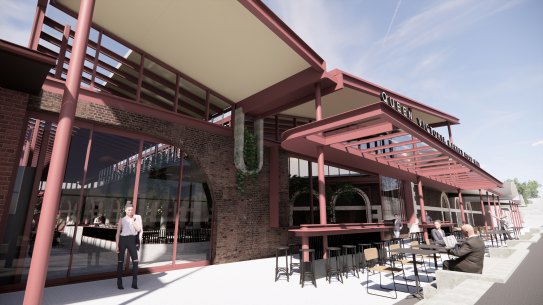Images of the proposed upgrades to the market food court.