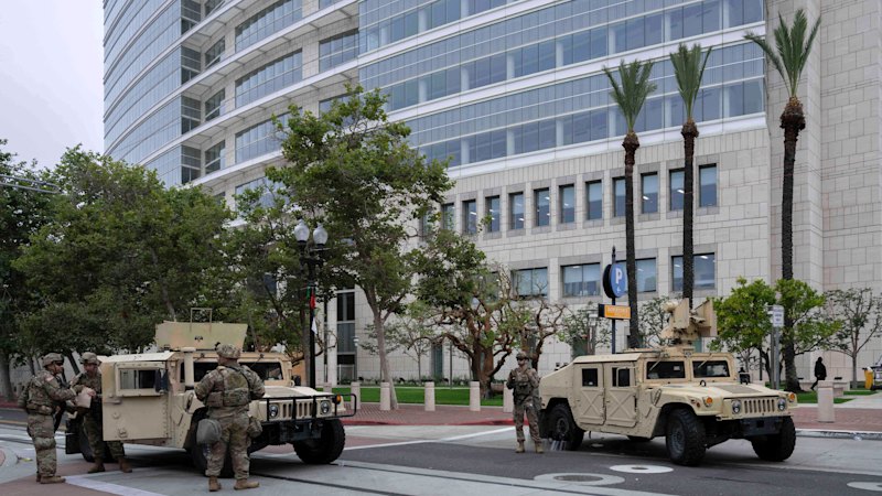 Marines arrive in LA as Trump vows to use ‘heavy force’ against protesters