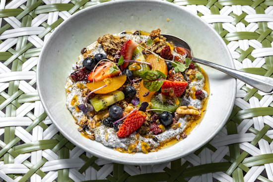 Chia pudding with house made granola.