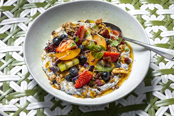 Chia pudding with house made granola.
