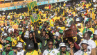 Supporters of the African National Congress at a rally supporting South African President Cyril Ramaphosa.