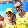 Nikki Ayers and Jed Altschwager celebrating their win.
