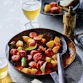 Chorizo and apple cider.