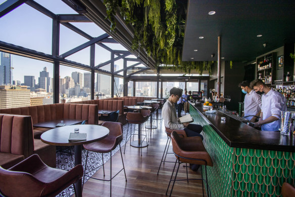 Fable rooftop bar has terrific views. 