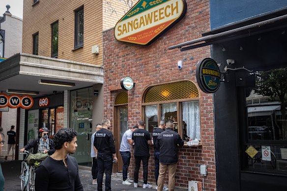 Sangaweech’s brick facade on Lygon Street.