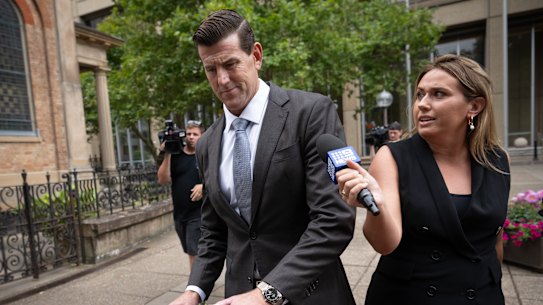 Ben Robert-Smith departs court.