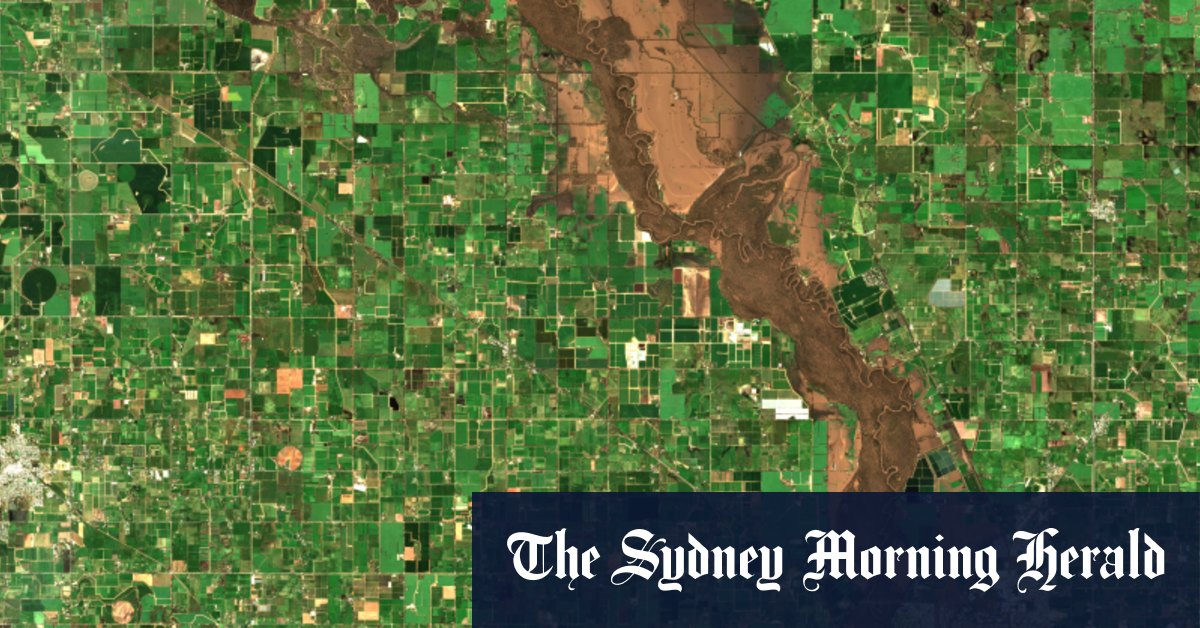 Satellite and aerial images of Melbourne, Shepparton and Mulliveenon rivers revealed