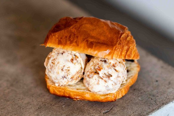 Lune’s pain au chocolat filled with croissant ice-cream.
