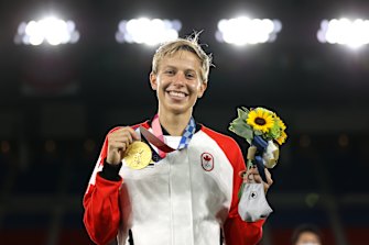 Quinn was part of the team that won gold for Canada last night.