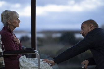 Chris Carson (Martin Freeman), right, comforts his mother June (Rita Tushingham) in The Responder.