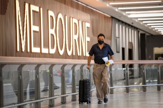 The traveller flew into Melbourne on December 3.