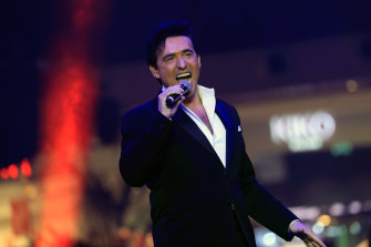 Carlos Marin performing for Il Divo in Qatar.