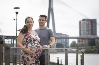 Ariane and Frederick Stark are still deciding how best to use the government’s paid parental leave offerings, but would like the scheme to be longer.