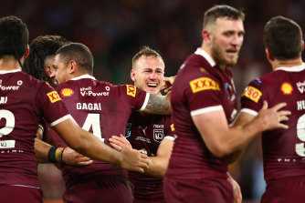 Daly Cherry-Evans celebrates.