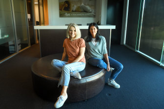 Lisa Balakas and Kate Beaconsfield, founders of Ripe Maternity in Fairfield. They have noticed a surge in people seeking retail work since shops reopened.