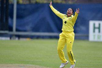Alana King took three wickets in one over but fell just short of a hat-trick.