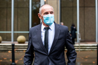 Chris Dawson leaving the NSW Supreme Court on Friday.