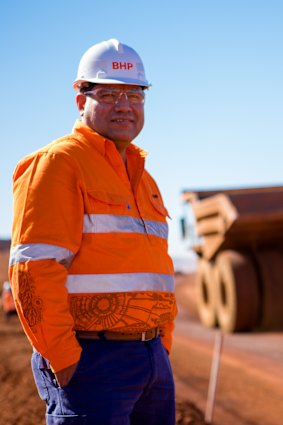 BHP’s Edgar Basto at the company’s South Flank mine.