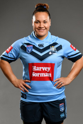 Forever blue: Elianna Walton hopes to help NSW to a women's State of Origin win on Friday.