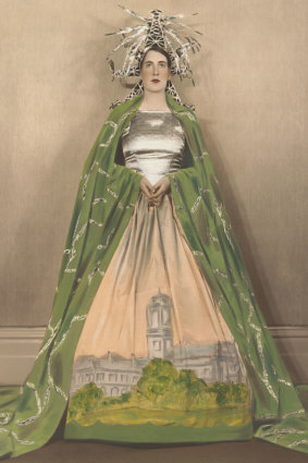 Pageant of Nations costume by Thelma Thomas worn by Jessie Brookes in 1934 and 1935
