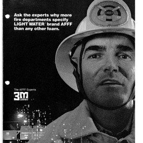 A 3M advertisement for fire fighting foam.