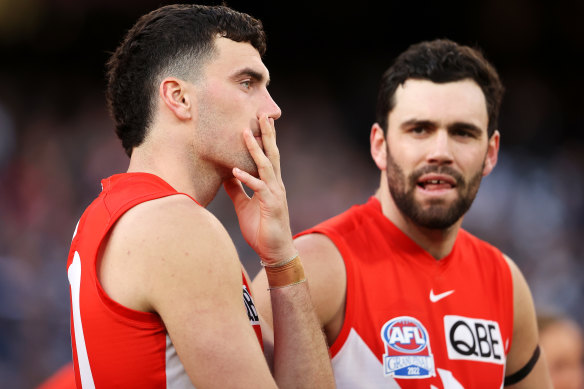 Both Tom and Paddy McCartin were concussed in Saturday night’s loss to Port Adelaide.