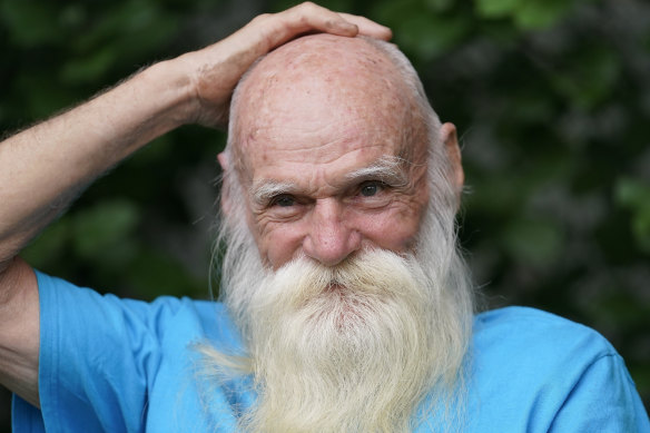 David Lidstone, 81, an off-the-grid New Hampshire hermit known to locals as “River Dave.” 