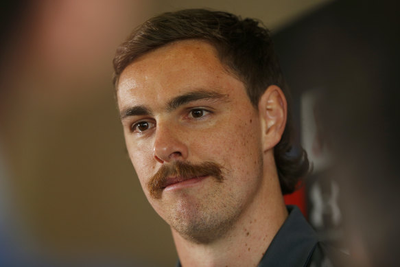 Returning forward Joe Daniher at Essendon on Thursday.