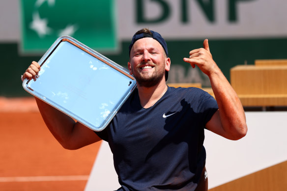 Dylan Alcott won the title at Roland-Garros earlier this year.