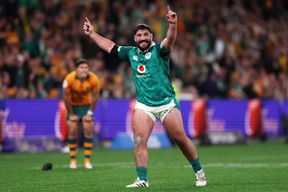 Ireland's Tom O'Toole celebrates the win.