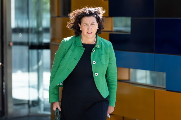 Independent MP Monique Ryan outside the Federal Court in March.