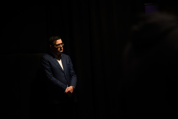 Daniel Andrews at his press conference on August 14.