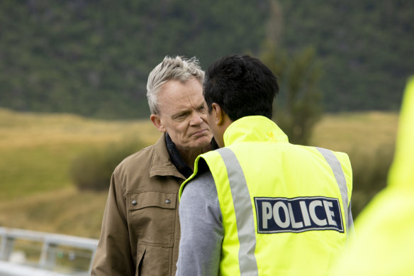 Joel Tobeck and Dominic Ona-Ariki in New Zealand thriller <i>One Lane Bridge</i>.