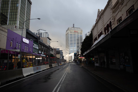 Sydney’s streets are quiet but there is still demand for parking spaces. 