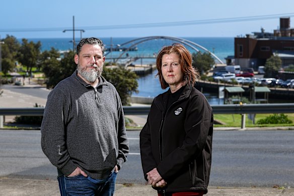 City of Frankston councillor Nathan Butler and Mayor Sue Baker.