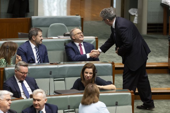Nationals MP Keith Pitt  was one of several Coalition MPs to shake  hands with the prime minister in the House after news broke of the engagement. 